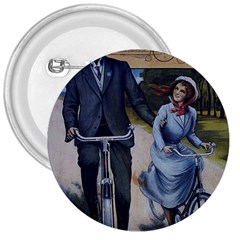 Couple On Bicycle 3  Buttons