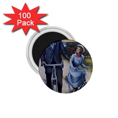 Couple On Bicycle 1 75  Magnets (100 Pack)  by vintage2030