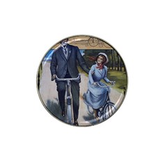 Couple On Bicycle Hat Clip Ball Marker