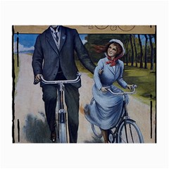 Couple On Bicycle Small Glasses Cloth by vintage2030