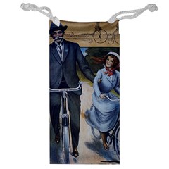 Couple On Bicycle Jewelry Bag