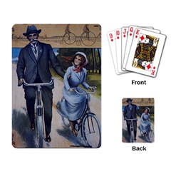 Couple On Bicycle Playing Card