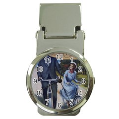 Couple On Bicycle Money Clip Watches