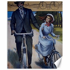 Couple On Bicycle Canvas 16  x 20 