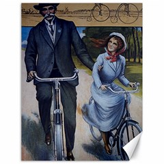 Couple On Bicycle Canvas 18  x 24 