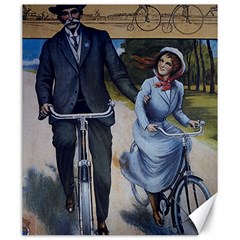Couple On Bicycle Canvas 20  x 24 