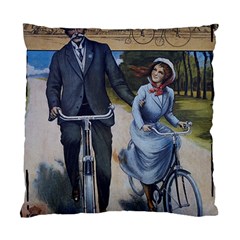 Couple On Bicycle Standard Cushion Case (One Side)