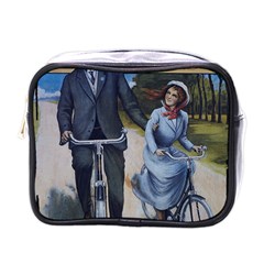 Couple On Bicycle Mini Toiletries Bag (One Side)