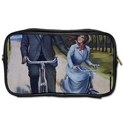 Couple On Bicycle Toiletries Bag (Two Sides)