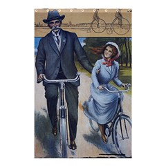 Couple On Bicycle Shower Curtain 48  x 72  (Small) 