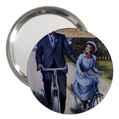 Couple On Bicycle 3  Handbag Mirrors by vintage2030