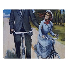 Couple On Bicycle Double Sided Flano Blanket (large)  by vintage2030