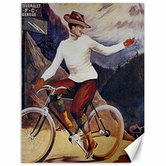 Woman On Bicycle Canvas 12  X 16  by vintage2030