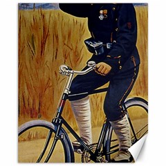 Policeman On Bicycle Canvas 11  X 14  by vintage2030