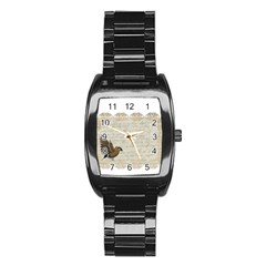 Tag Bird Stainless Steel Barrel Watch