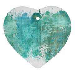 Splash Teal Ornament (Heart)