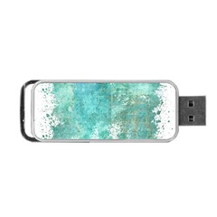 Splash Teal Portable USB Flash (One Side)