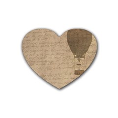 Letter Balloon Rubber Coaster (heart)  by vintage2030