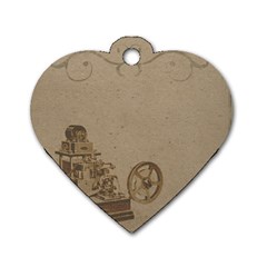 Camera Old Dog Tag Heart (one Side) by vintage2030