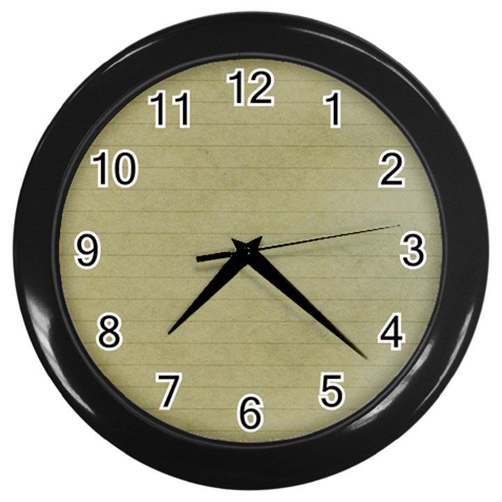 Old Letter Wall Clock (Black)