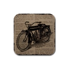Bicycle Letter Rubber Square Coaster (4 Pack)  by vintage2030