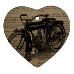 Bicycle Letter Heart Ornament (two Sides) by vintage2030