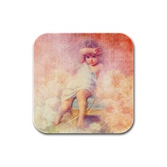 Baby In Clouds Rubber Square Coaster (4 pack) 