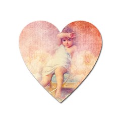 Baby In Clouds Heart Magnet by vintage2030