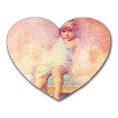 Baby In Clouds Heart Mousepads