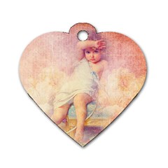 Baby In Clouds Dog Tag Heart (Two Sides)