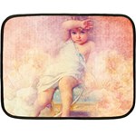 Baby In Clouds Fleece Blanket (Mini) 35 x27  Blanket