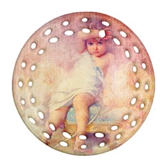 Baby In Clouds Ornament (Round Filigree)
