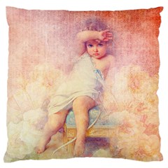 Baby In Clouds Large Flano Cushion Case (One Side)