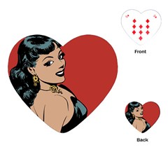 Comic Girl Playing Cards (heart) 