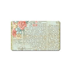 Rose Book Page Magnet (name Card) by vintage2030