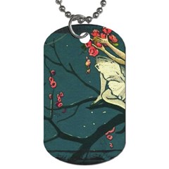 Girl And Flowers Dog Tag (two Sides) by vintage2030