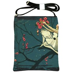 Girl And Flowers Shoulder Sling Bag