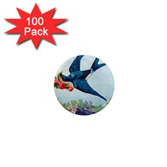 Blue Bird 1  Mini Magnets (100 Pack)  by vintage2030