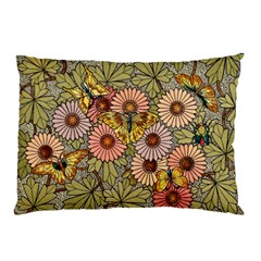 Flower And Butterfly Pillow Case by vintage2030