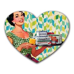 Retro Cokk Heart Mousepads