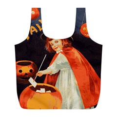 Haloweencard2 Full Print Recycle Bag (l) by vintage2030