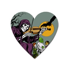 Playing Skeleton Heart Magnet by vintage2030