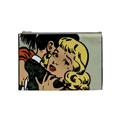 Hugging Retro Couple Cosmetic Bag (medium) by vintage2030