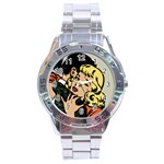 Hugging Retro Couple Stainless Steel Analogue Watch Front