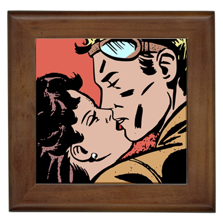 Retrocouplekissing Framed Tiles