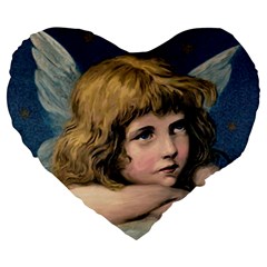 Angel 1866592 1920 Large 19  Premium Flano Heart Shape Cushions by vintage2030