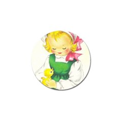 Girl 1731722 1920 Golf Ball Marker by vintage2030