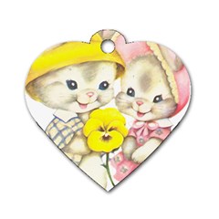 Rabbits 1731749 1920 Dog Tag Heart (two Sides) by vintage2030