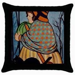 Witch 1462701 1920 Throw Pillow Case (black) by vintage2030