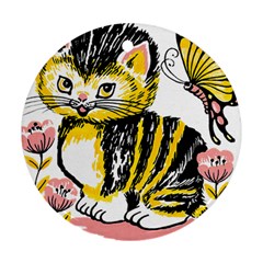 Cat 1348502 1920 Round Ornament (two Sides) by vintage2030